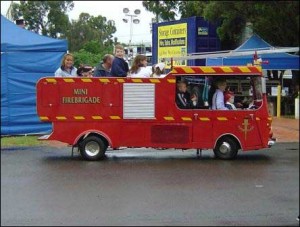 Mini fire engine ride legacy event photo